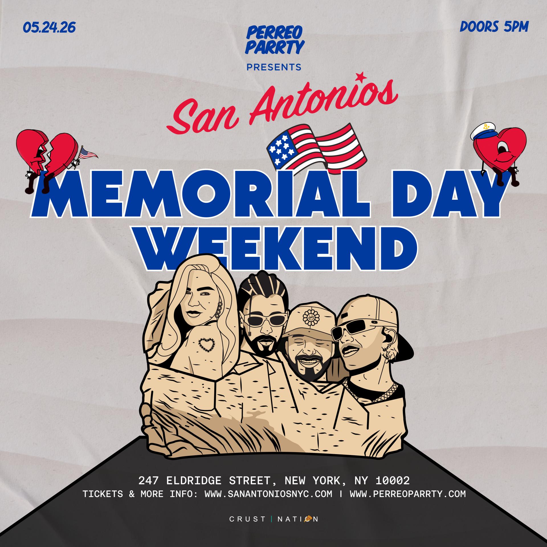 Buy tickets for MEMORIAL DAY WEEKEND - Latin Party at San Antonios NYC MEMORIAL DAY WEEKEND - Latin Party at San Antonios NYC