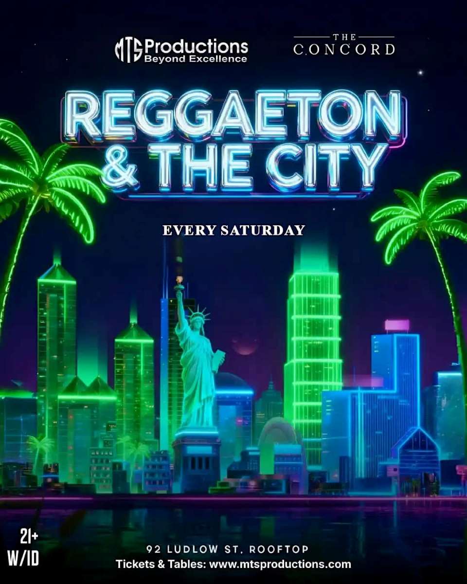 Reggaeton & the City Rooftop Party Saturday at Concord NYC – May 16