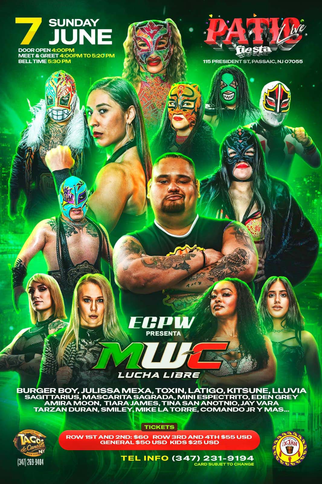 MWC LUCHA LIBRE, EN FIESTA PATIO