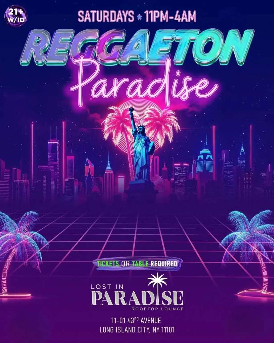 Reggaeton Paradise Rooftop Party – Lost in Paradise, Queens – May 23