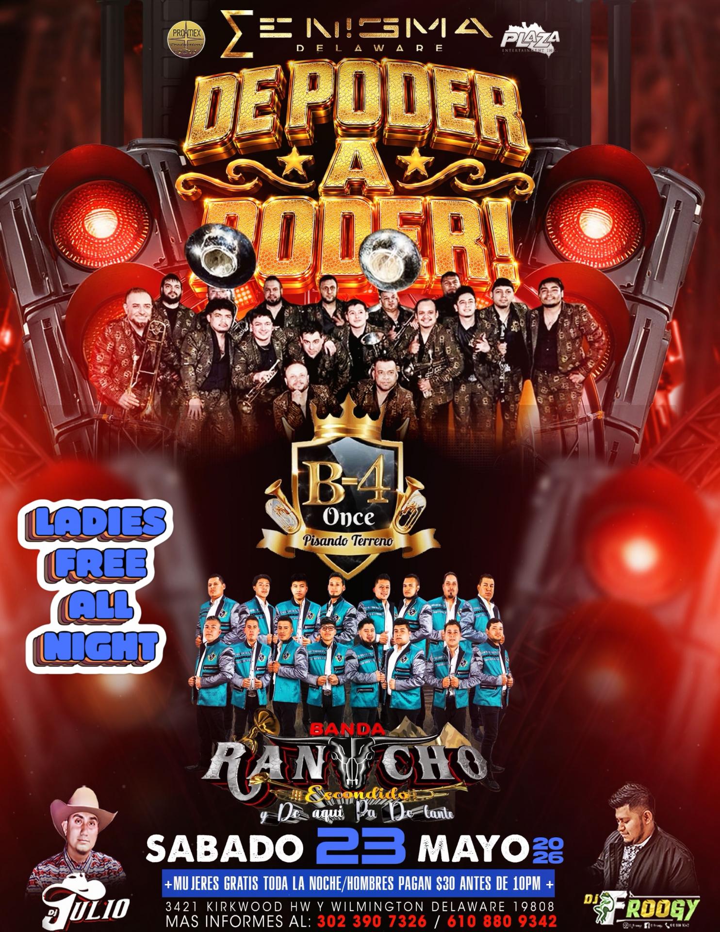 Buy tickets for B-4 ONCE & BANDA RANCHO ESCONDIDA B-4 ONCE & BANDA RANCHO ESCONDIDA