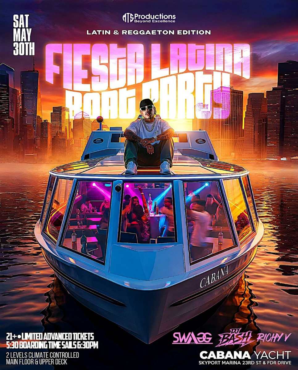 Buy tickets for Fiesta Latina Boat Party NYC – Latin & Reggaeton at Cabana Yacht Fiesta Latina Boat Party NYC – Latin & Reggaeton at Cabana Yacht