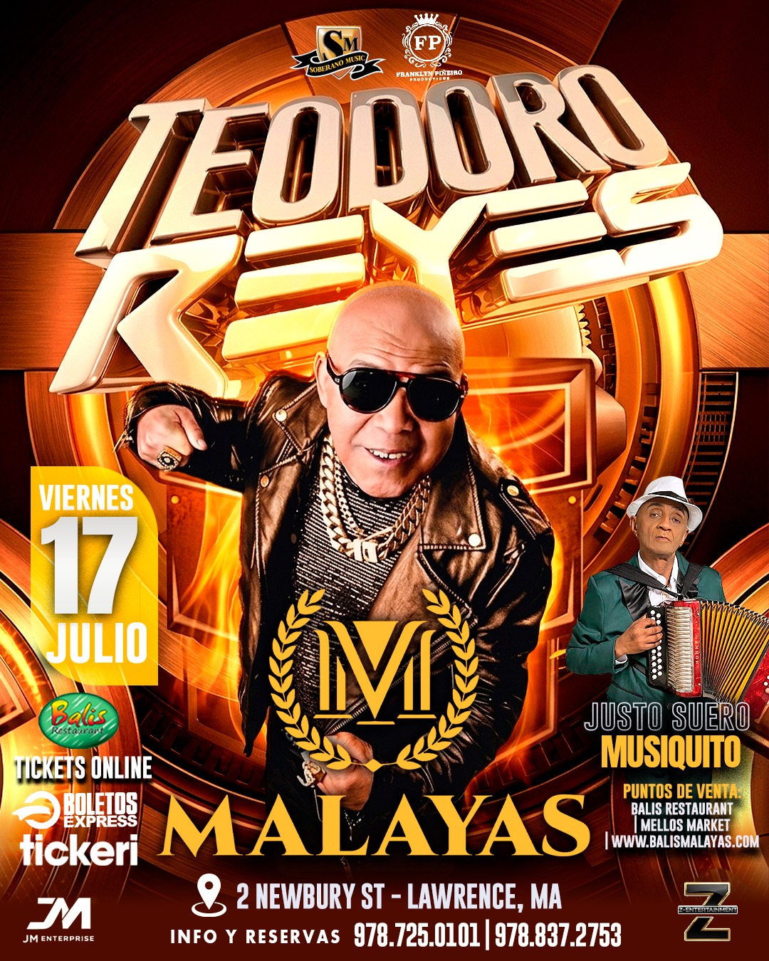 Buy tickets for TEODORO REYES & EL JUSTO SUERO MUSIQUITO TEODORO REYES & EL JUSTO SUERO MUSIQUITO