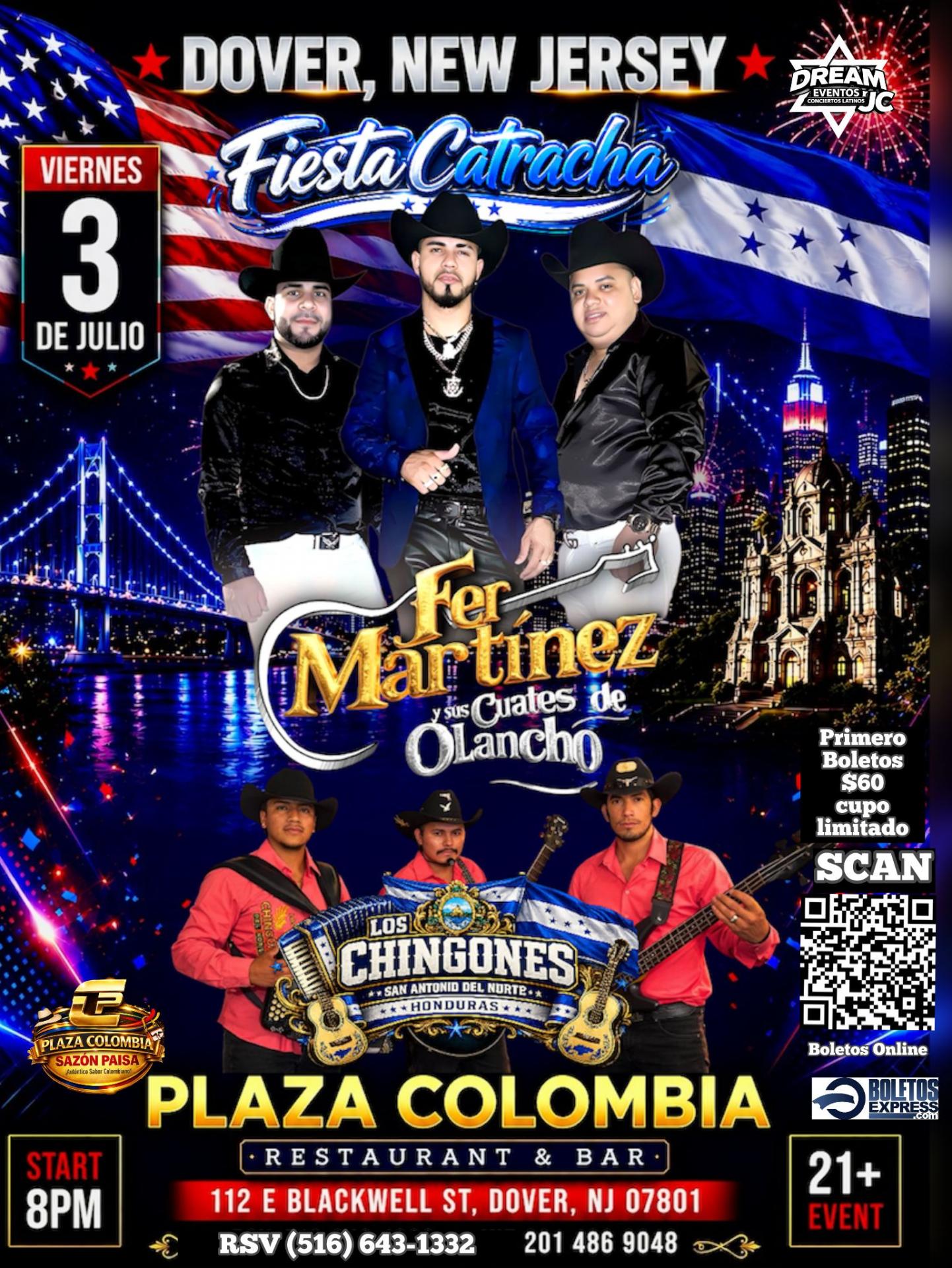 Buy tickets for Fer Martínez, en Dover, New Jersey, viernes 3 de julio y los Chingones de San Antonio Del Norte Fer Martínez, en Dover, New Jersey, viernes 3 de julio y los Chingones de San Antonio Del Norte