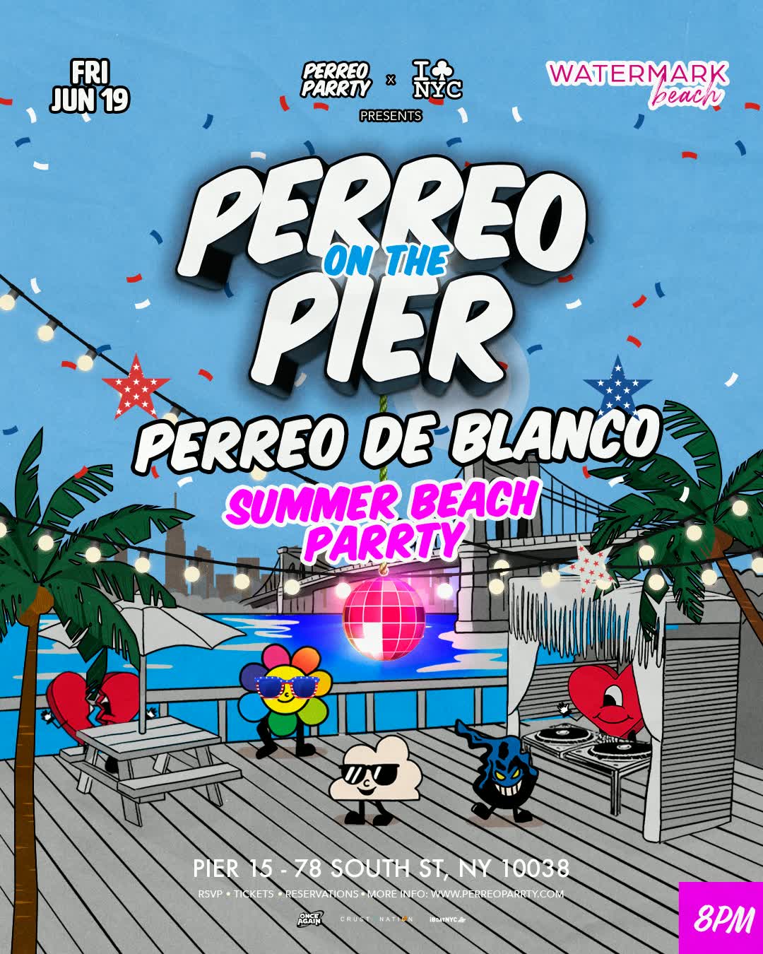 All White Reggaeton - Perreo on the Pier NYC at @ WATERMARK Beach PIER 15