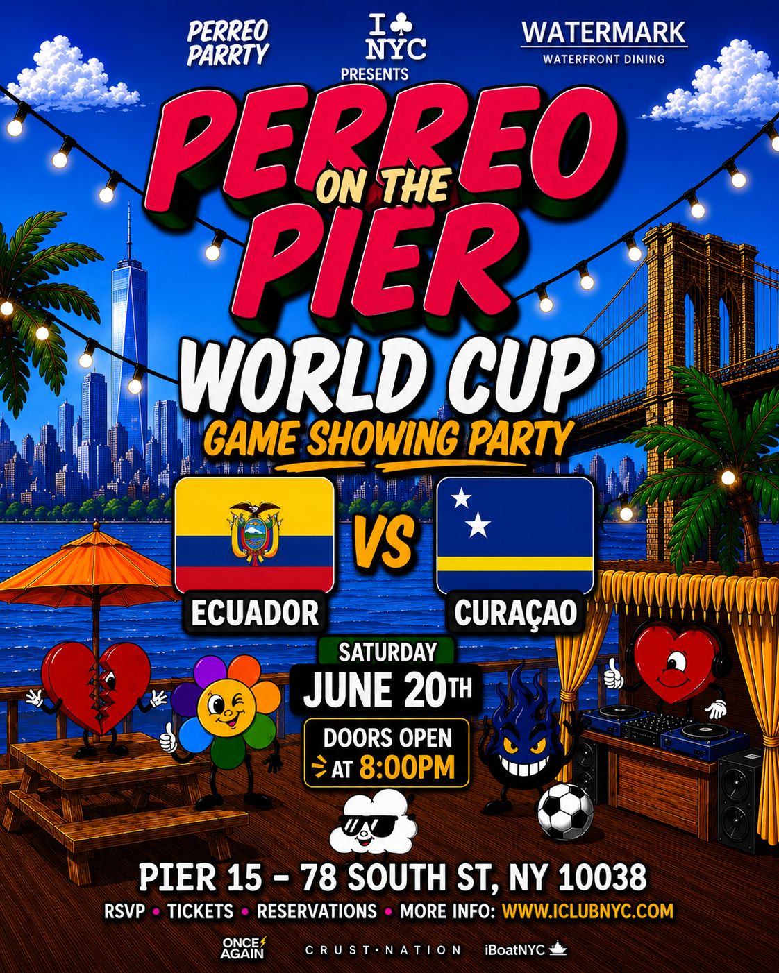 Buy tickets for #1 World Cup Viewing Party Soccer: Ecuador v Curacao at Watermark Beach #1 World Cup Viewing Party Soccer: Ecuador v Curacao at Watermark Beach