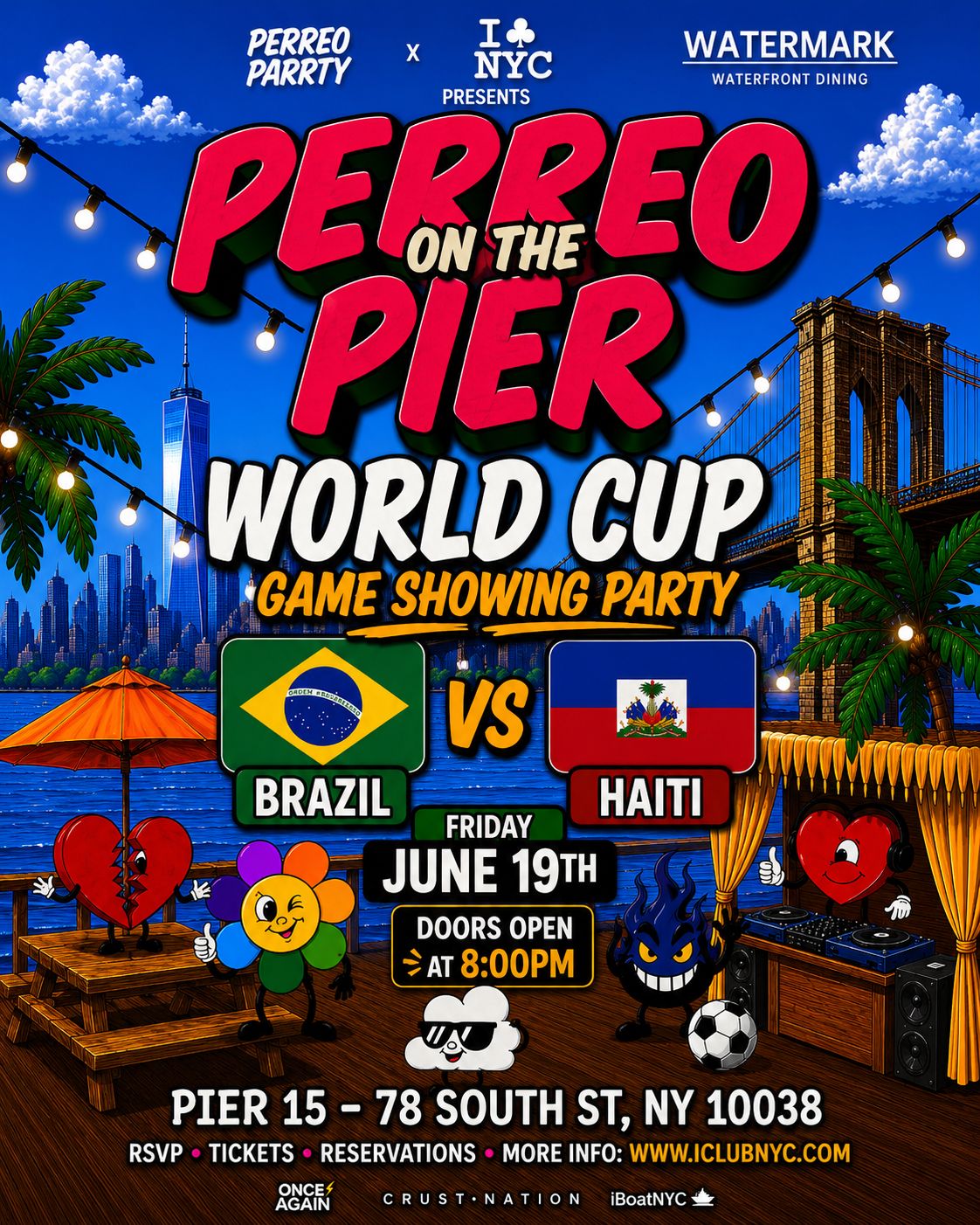 Buy tickets for #1 World Cup Viewing Party Soccer: Brazil v Haiti at Watermark Beach #1 World Cup Viewing Party Soccer: Brazil v Haiti at Watermark Beach