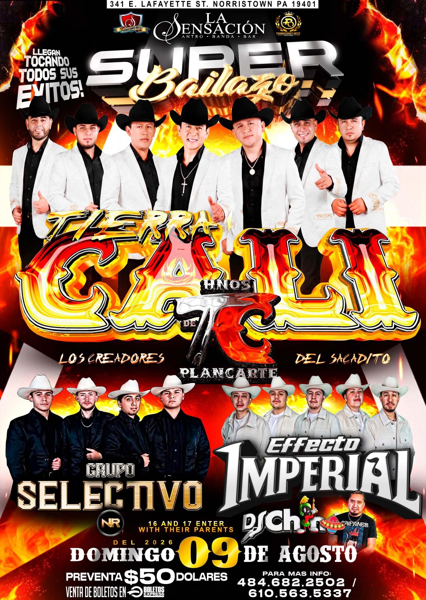 Buy tickets for TIERRA CALI | GRUPO SELECTIVO | EFFECTO IMPERIAL TIERRA CALI | GRUPO SELECTIVO | EFFECTO IMPERIAL