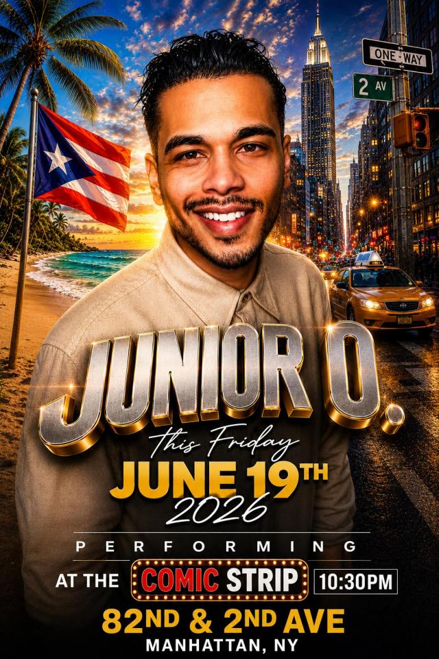 Buy tickets for JUNIOR O - Friday, June 19th Comedy Show at Comic Strip Live JUNIOR O - Friday, June 19th Comedy Show at Comic Strip Live
