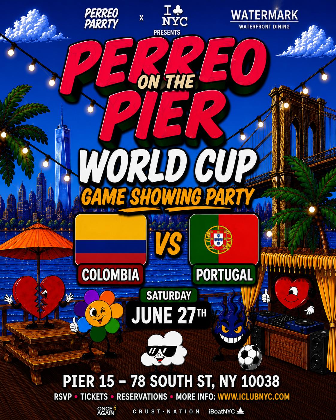 World Cup Watch Party: Colombia v Portugal at Watermark Beach Outside