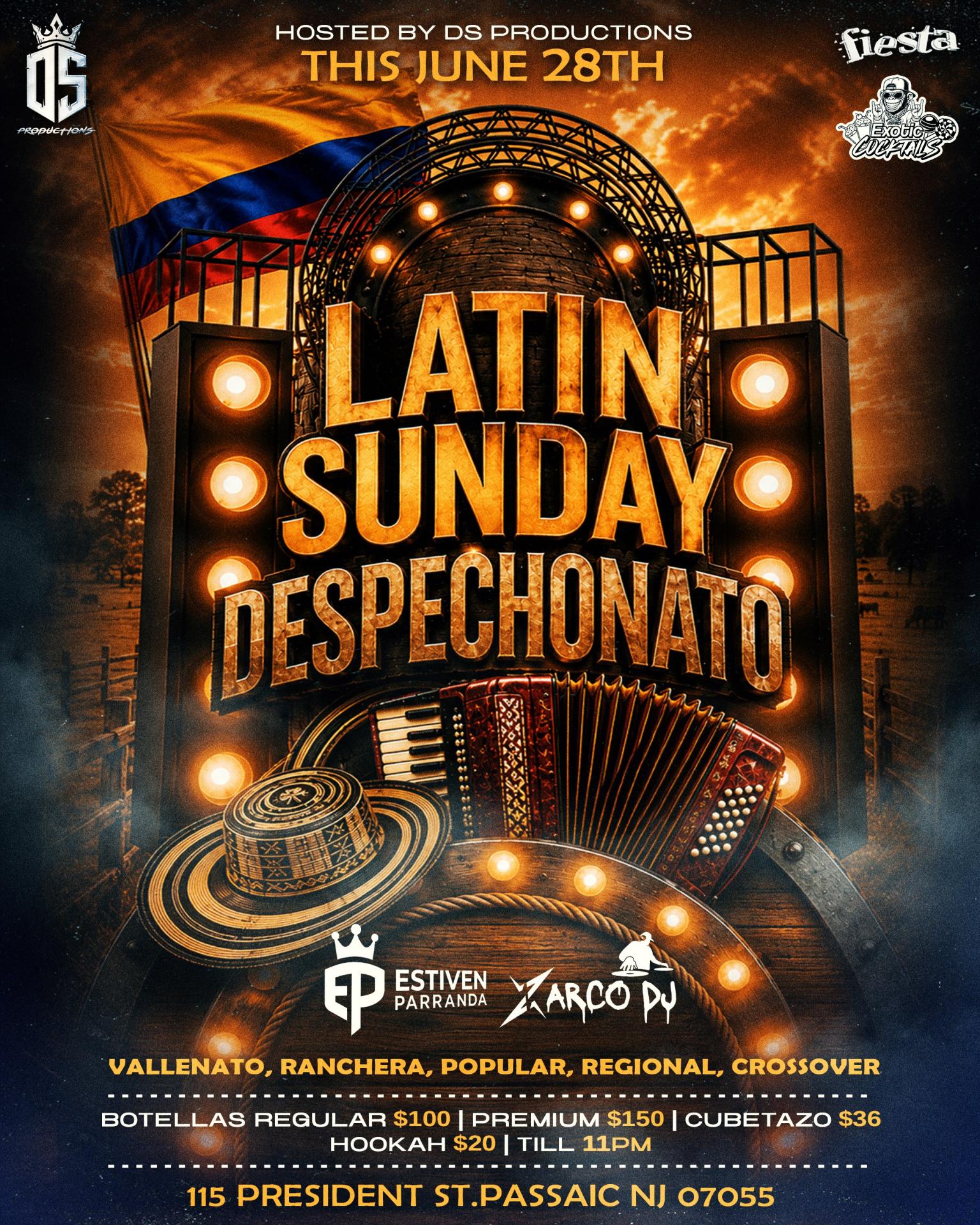 Buy tickets for LATIN SUNDAY - DESPECHONATO LATIN SUNDAY - DESPECHONATO