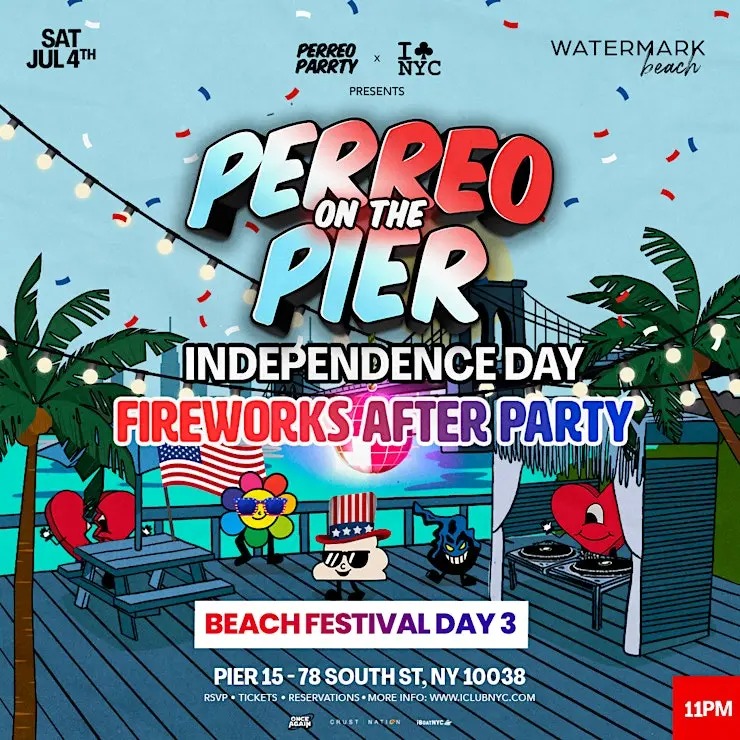 The #1 July 4th Fireworks After Party in NYC at Watermark Beach