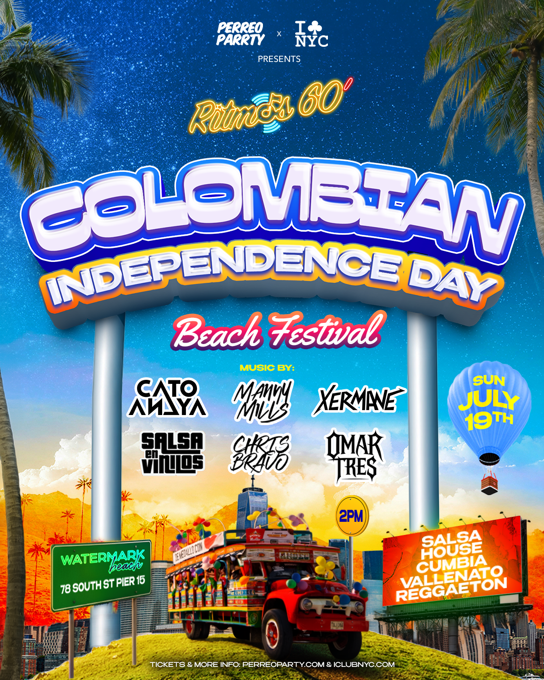 Ritmos Colombian Independence Festival at Watermark Beach Open-Air NYC