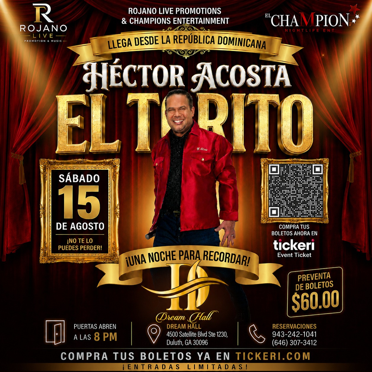 Buy tickets for HECTOR ACOSTA EL TORITO HECTOR ACOSTA EL TORITO