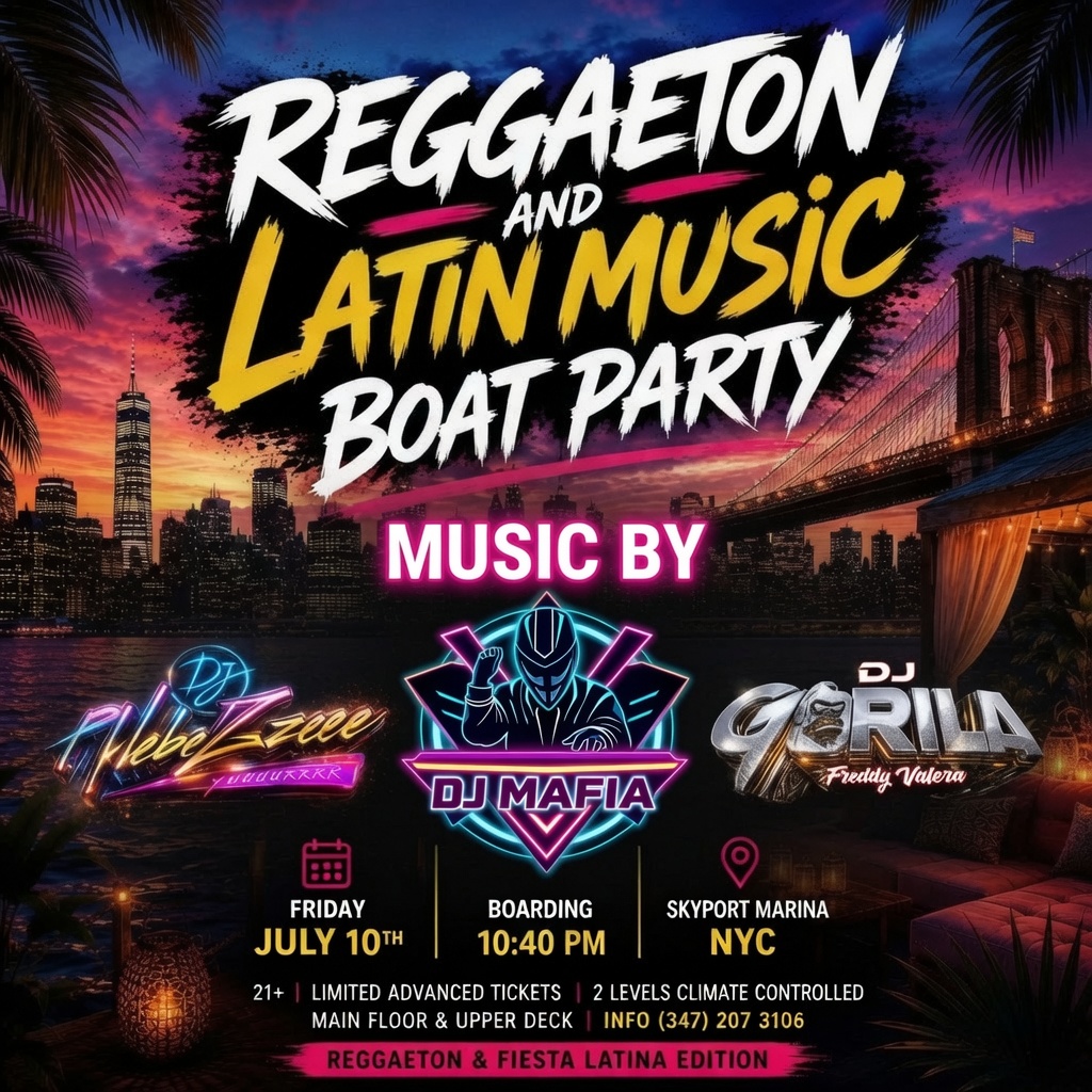 Buy tickets for REGGAETON LATIN MUSIC BOAT PARTY CABANA REGGAETON LATIN MUSIC BOAT PARTY CABANA