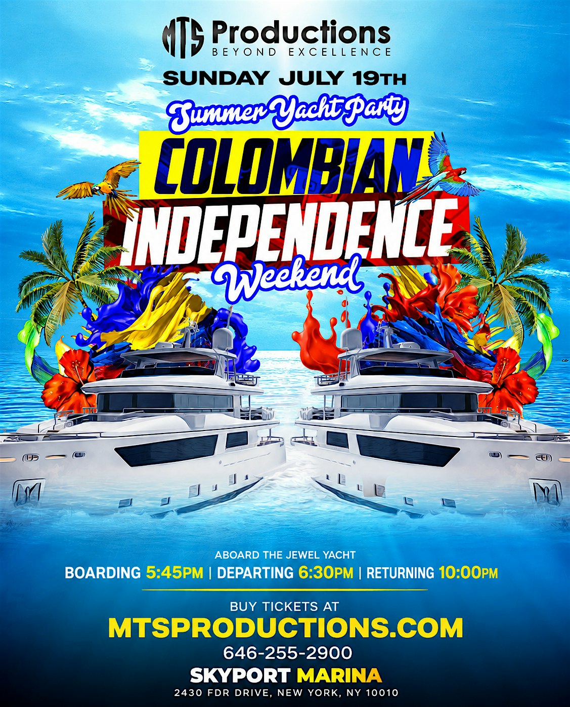 Buy tickets for Colombian Independence Weekend Yacht Party NYC | Jewel Yacht NYC Colombian Independence Weekend Yacht Party NYC | Jewel Yacht NYC