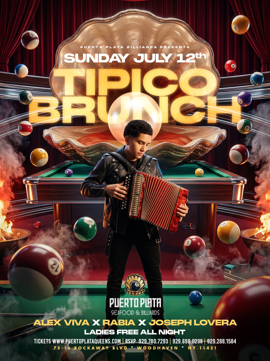 Buy tickets for CJ ACCORDION TIPICO BRUNCH @ PUERTO PLATA QUEENS CJ ACCORDION TIPICO BRUNCH @ PUERTO PLATA QUEENS