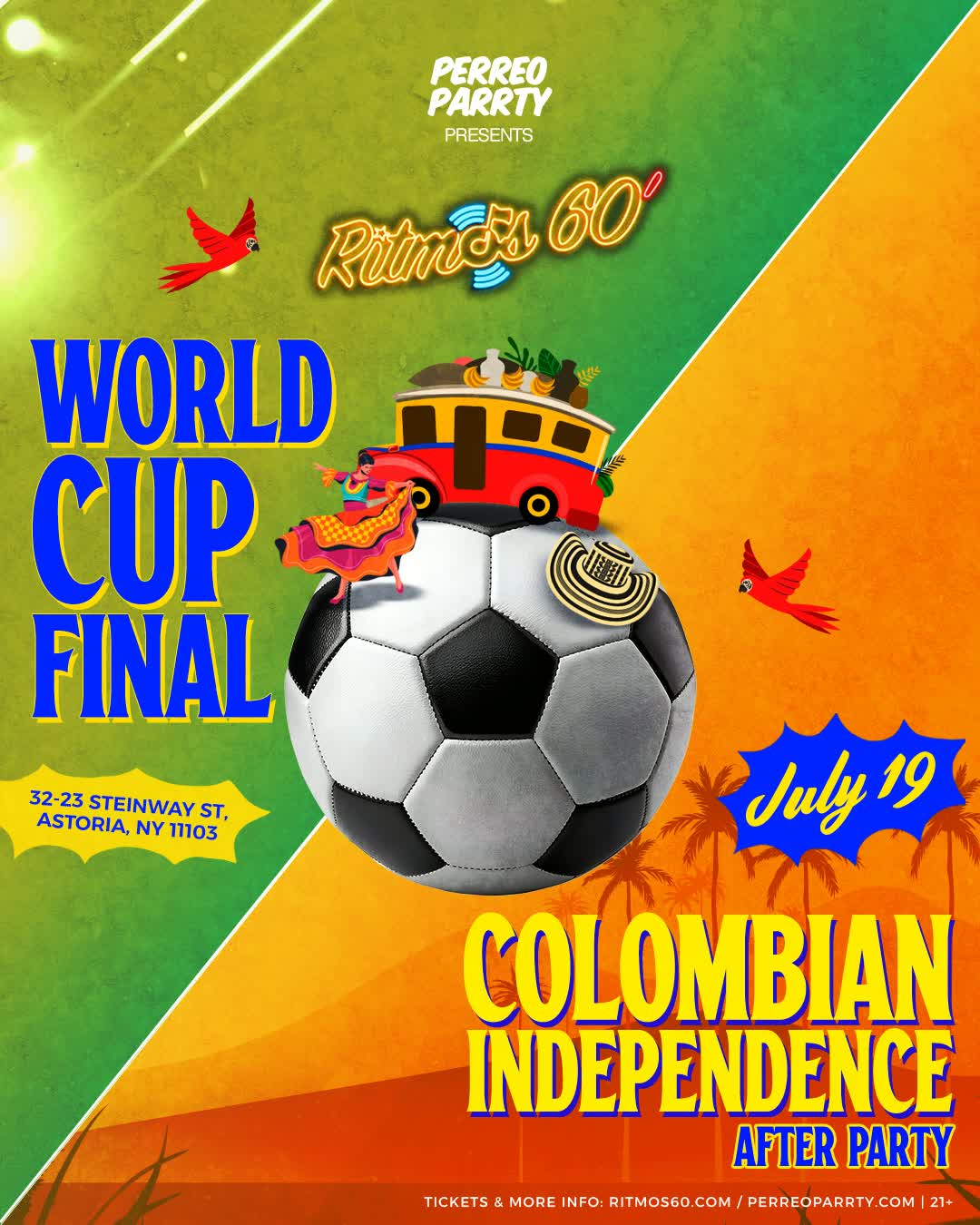 FIFA WORLD CUP  - FINALS Watch party Legendary Colombian Bar Ritmos NYC