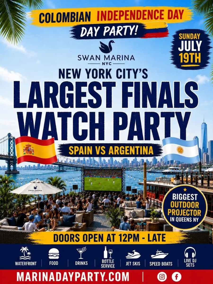 FIFA World Cup Final Watch Party in Howard Beach NYC | Swan Marina | July 19