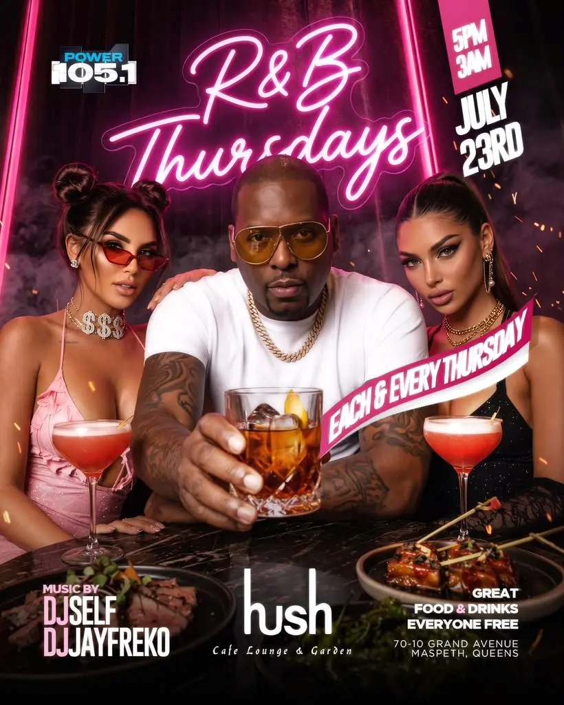 R&B Thursdays at Hush Lounge Garden – Thursday Night Party in Queens NYC