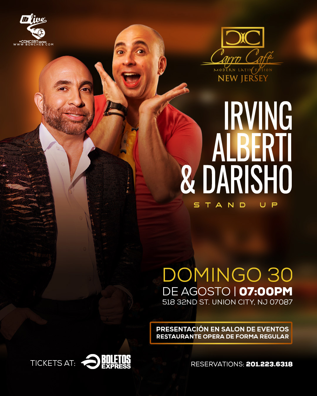 Buy tickets for IRVING ALBERTI | RESERVA DE MESA IRVING ALBERTI | RESERVA DE MESA