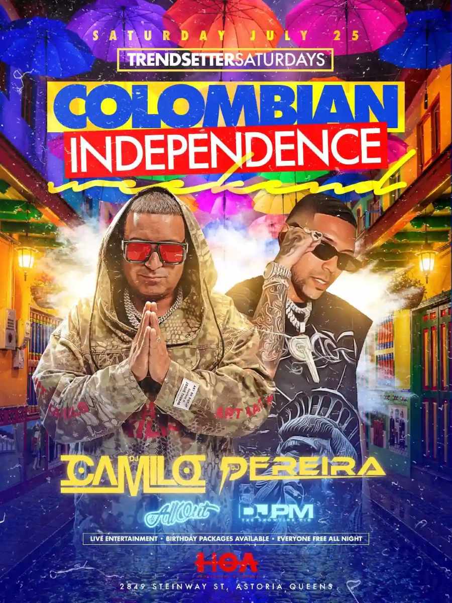 TrendSetter Saturdays – Colombian Independence Weekend Party in Astoria | Jul 25