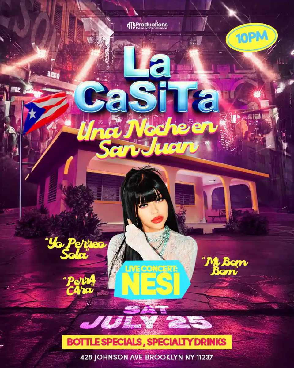 Buy tickets for Saturday Live Concert Nesi at La Casita Brooklyn | Reggaeton Brooklyn Saturday Live Concert Nesi at La Casita Brooklyn | Reggaeton Brooklyn