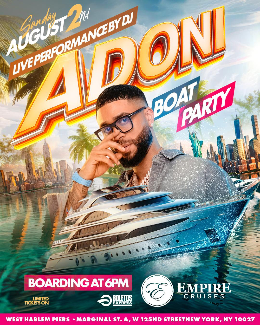 Dj Adoni, Boat Party