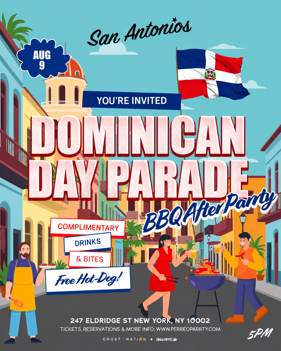 Dominican Day Parade BBQ - Block After Party @ San Antonios NYC