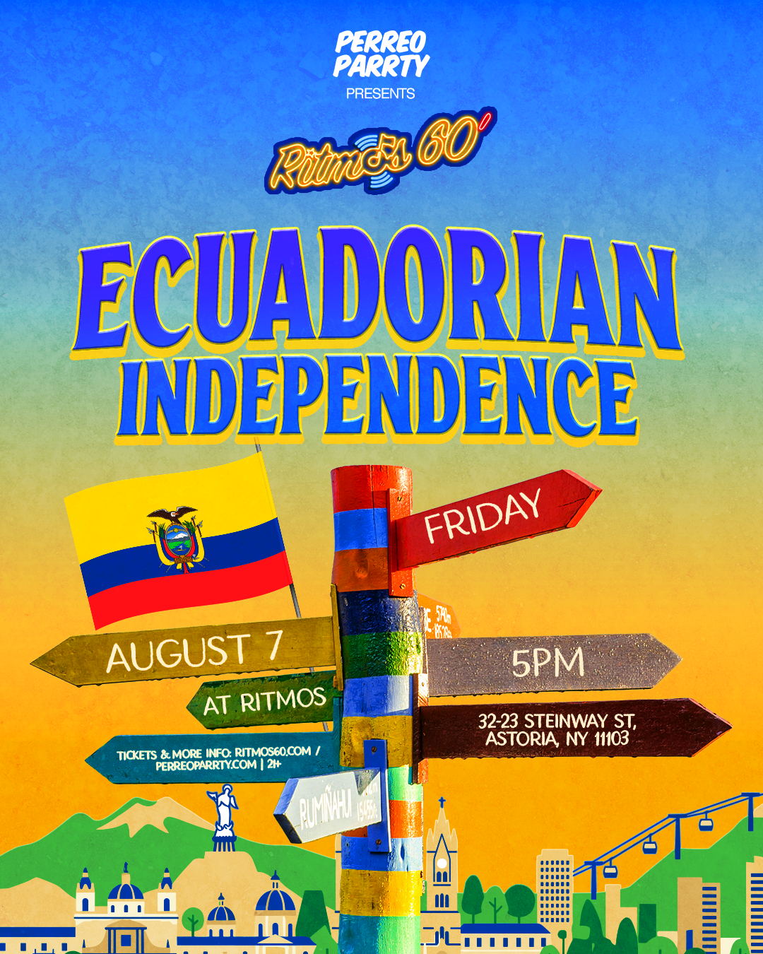 Buy tickets for Ecuadorian Independence Day Party - Latin & Reggaeton at Ritmos Bar NYC Ecuadorian Independence Day Party - Latin & Reggaeton at Ritmos Bar NYC