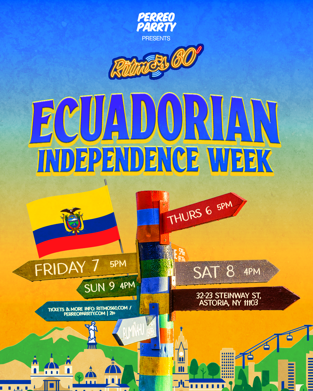 Ecuadorian Independence Day Party - Latin & Reggaeton at Ritmos Bar NYC