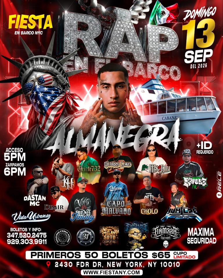 Buy tickets for ALMANEGRA EN BARCO + Domingo 13 Septiembre ALMANEGRA EN BARCO + Domingo 13 Septiembre