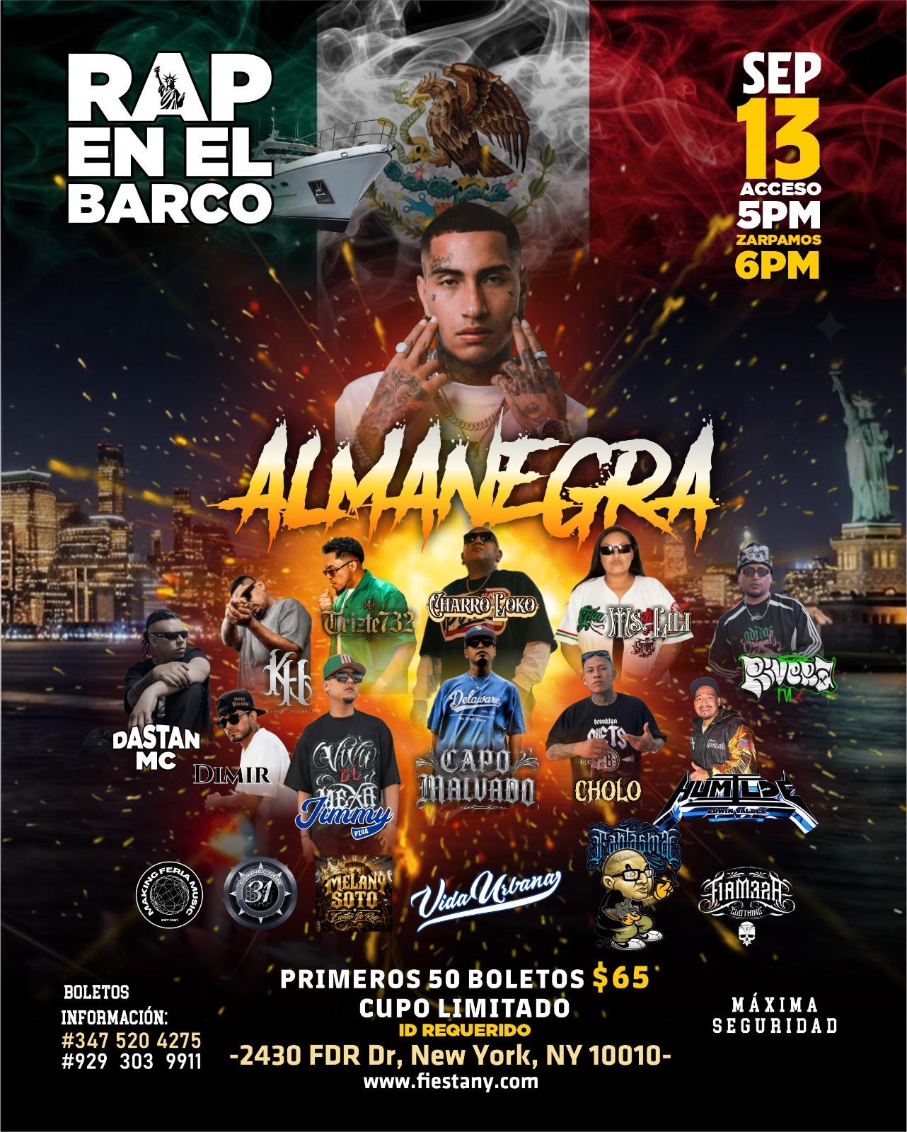 ALMANEGRA EN BARCO + Domingo 13 Septiembre