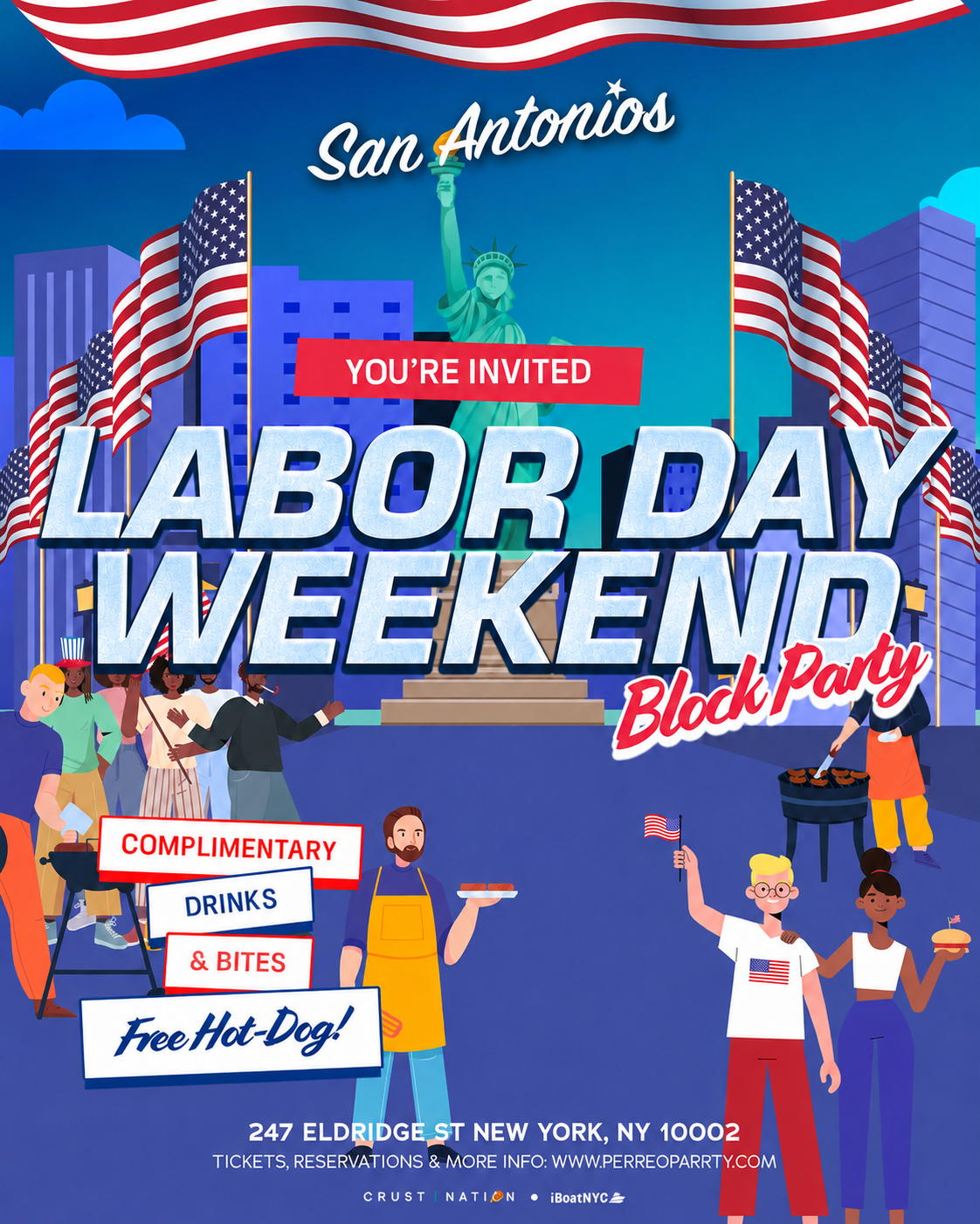 Labor Day Block Party @ San Antonios NYC