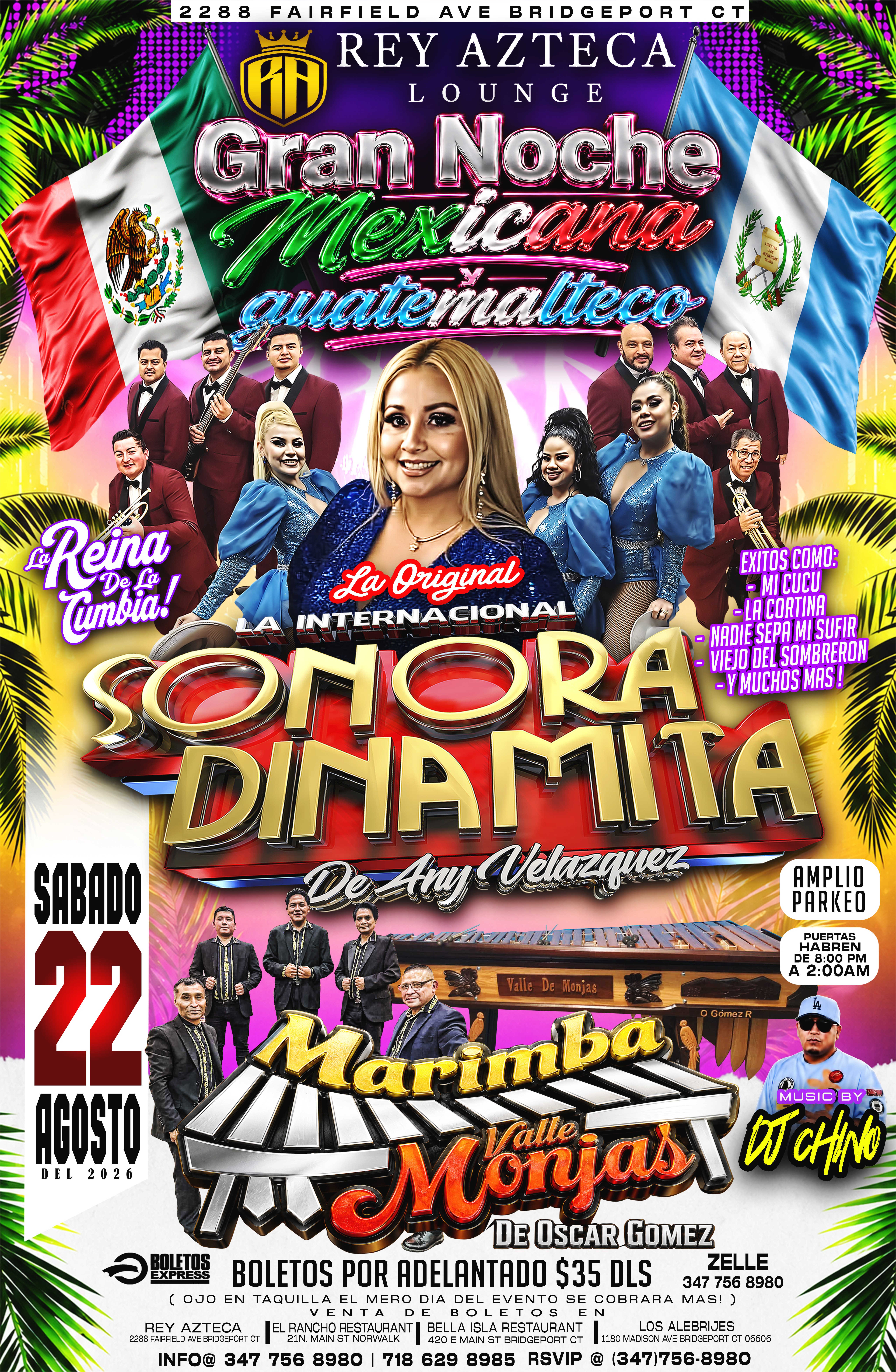 La International Sonora Dinamita Con Any Velasquez, Marimba Valle Monjas