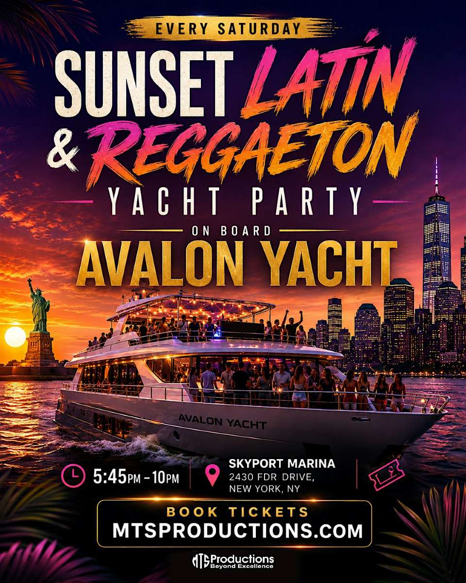 Sunset Latin & Reggaeton Yacht Party at Skyport Marina | Aug 22