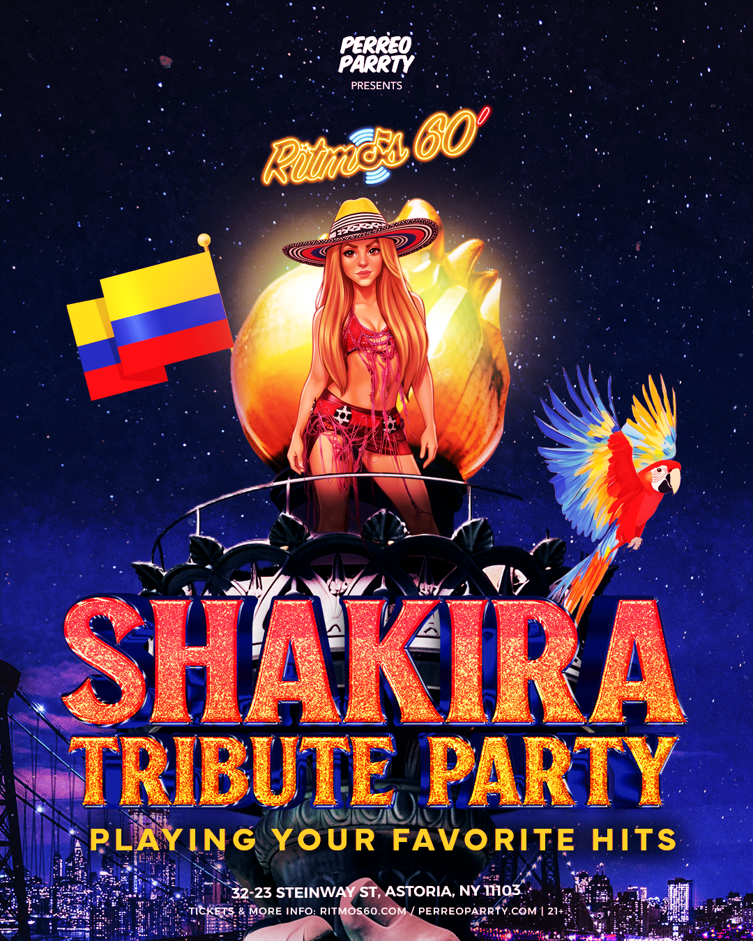 Buy tickets for Shakira Tribute Party at Ritmos NYC (International Women's Day) Shakira Tribute Party at Ritmos NYC (International Women's Day)