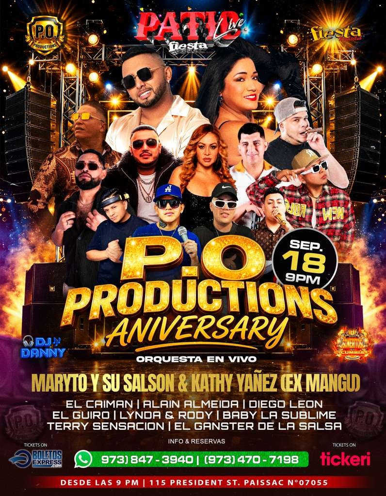 Buy tickets for P.O PRODUCTIONS ANIVERSARI P.O PRODUCTIONS ANIVERSARI