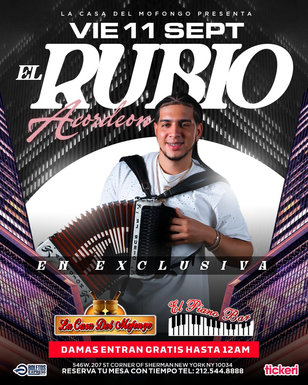 Buy tickets for EL RUBIO ACORDEON EL RUBIO ACORDEON