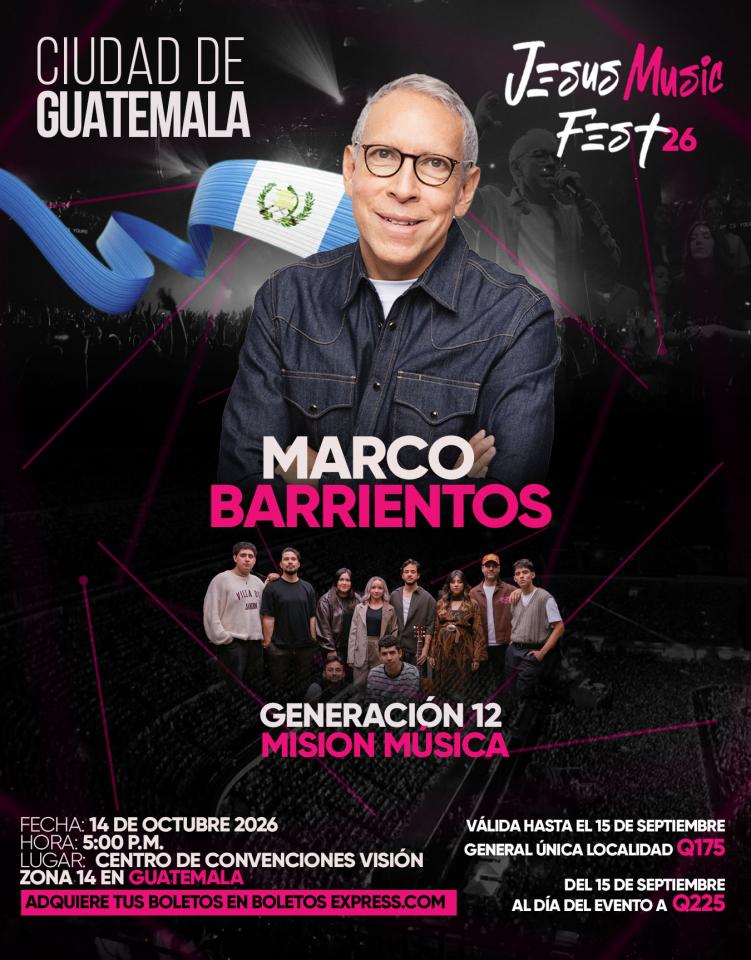 Buy tickets for Jesús Music Fest Guatemala Capital 2026 Jesús Music Fest Guatemala Capital 2026