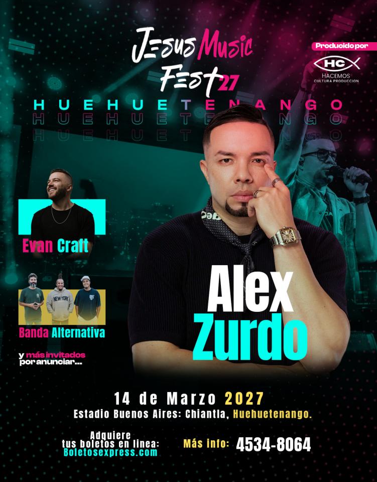 Buy tickets for Jesús Music Fest Huehue 2027 Jesús Music Fest Huehue 2027