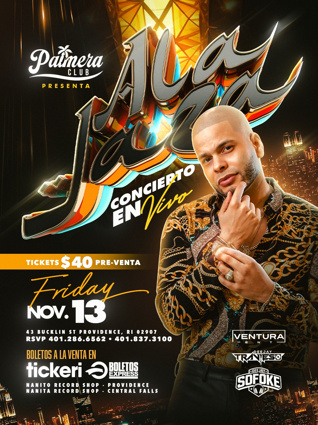 ALA JAZA EN CONCIERTO | 2 HORAS EN TARIMA  | PALMERA CLUB | PROVIDENCE, RI