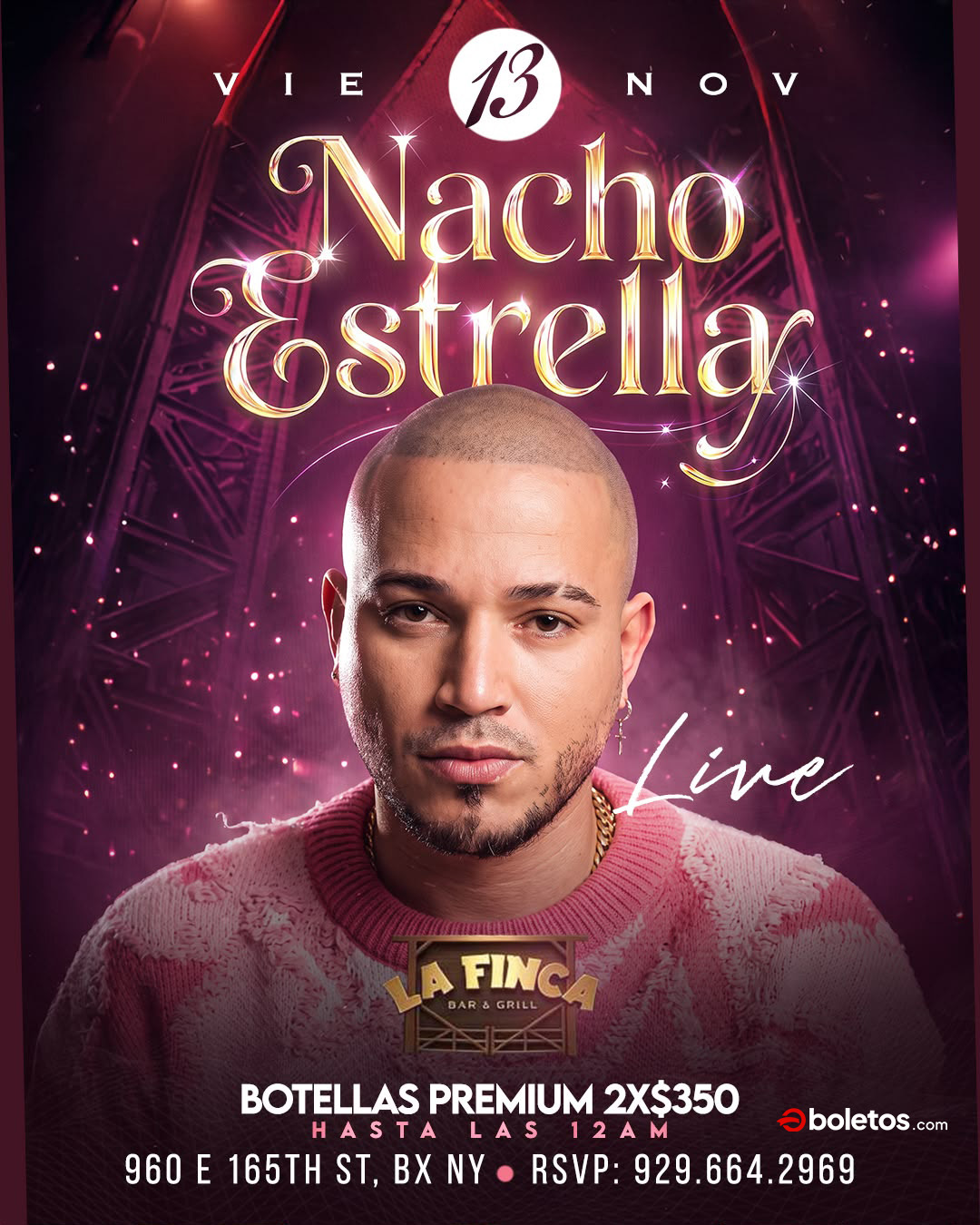 Buy tickets for NACHO ESTRELLA LIVE NACHO ESTRELLA LIVE