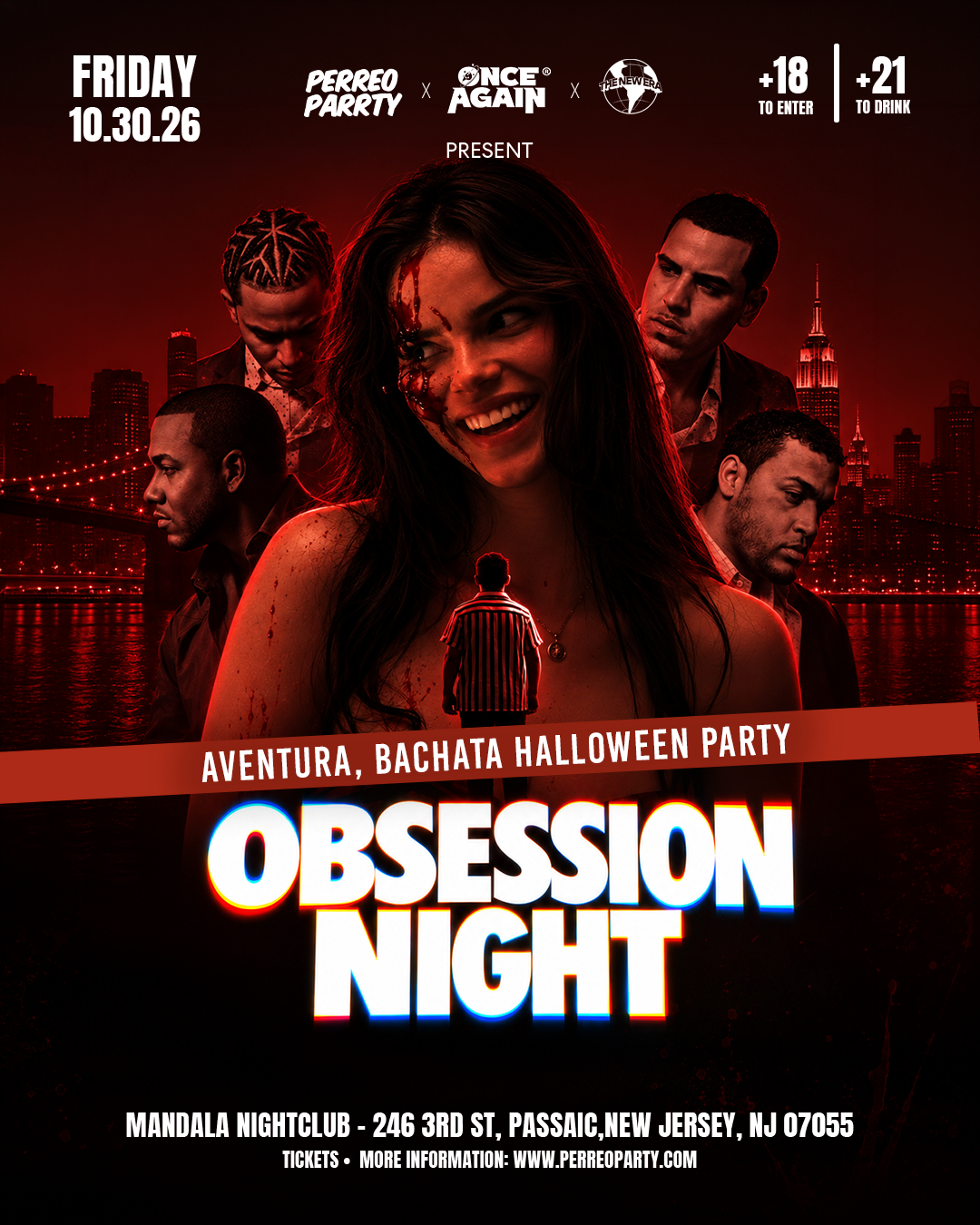 Buy tickets for Obsession Night - Halloween Bachata Dance Party | In New Jersey (18+) Obsession Night - Halloween Bachata Dance Party | In New Jersey (18+)