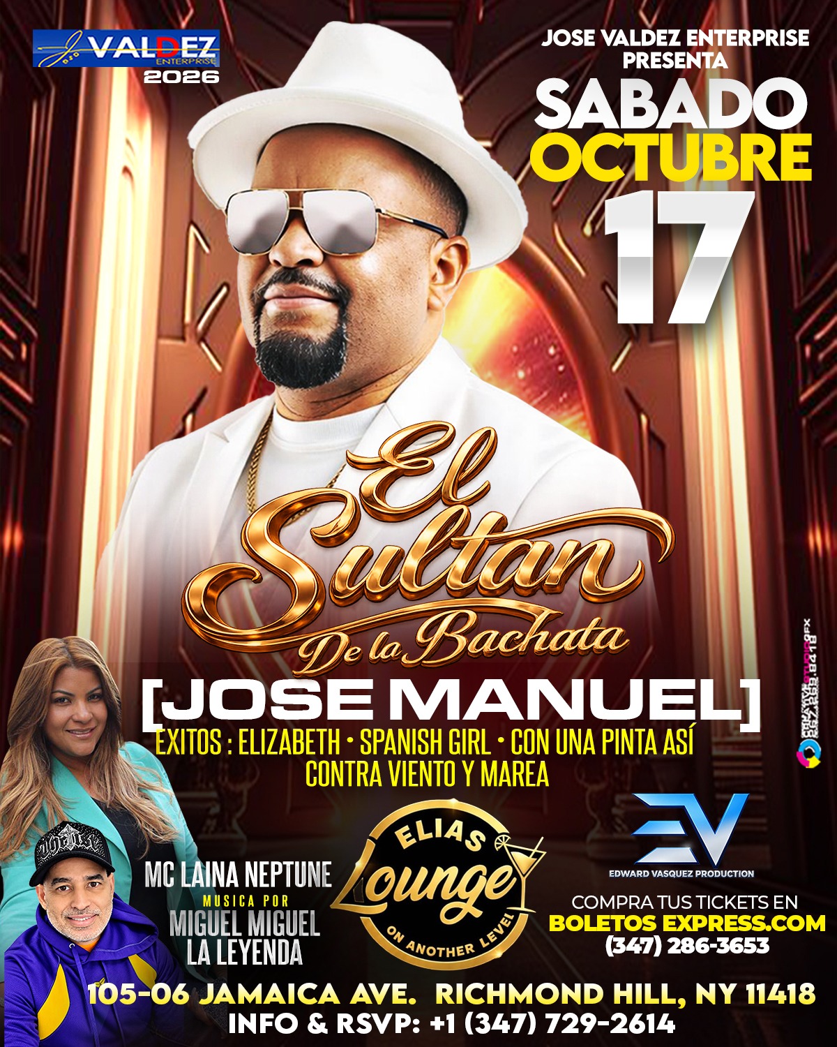 Buy tickets for JOSE MANUEL EL SULTAN DE LA BACHATA JOSE MANUEL EL SULTAN DE LA BACHATA