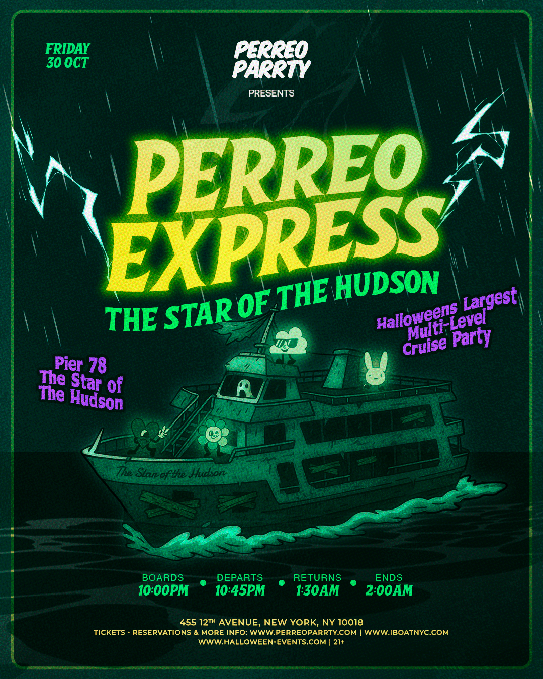 Buy tickets for The Perreo Express Halloween REGGAETON Boat Party NYC Yacht Cruise The Perreo Express Halloween REGGAETON Boat Party NYC Yacht Cruise
