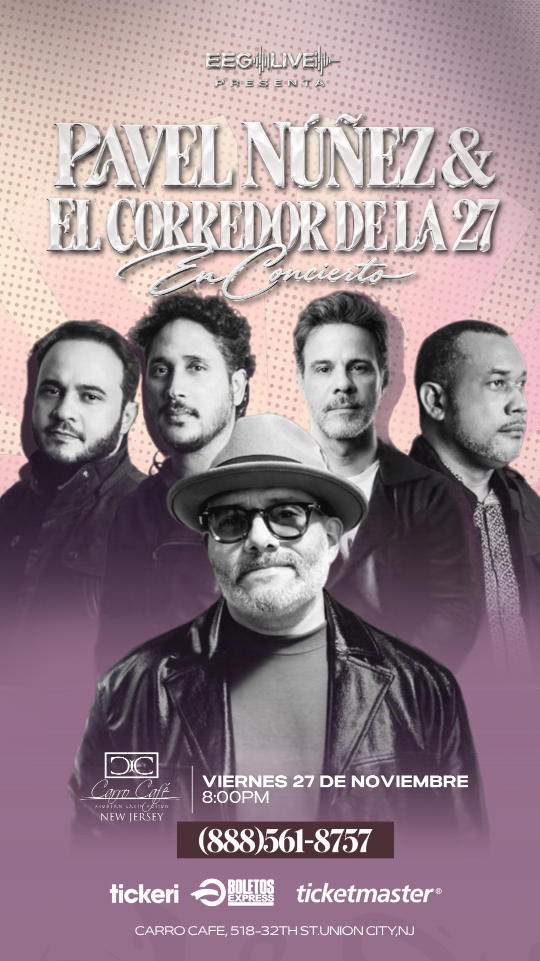 Buy tickets for PAVEL NUÑEZ Y EL CORREDOR DE LA 27 - RESERVA DE MESA PAVEL NUÑEZ Y EL CORREDOR DE LA 27 - RESERVA DE MESA