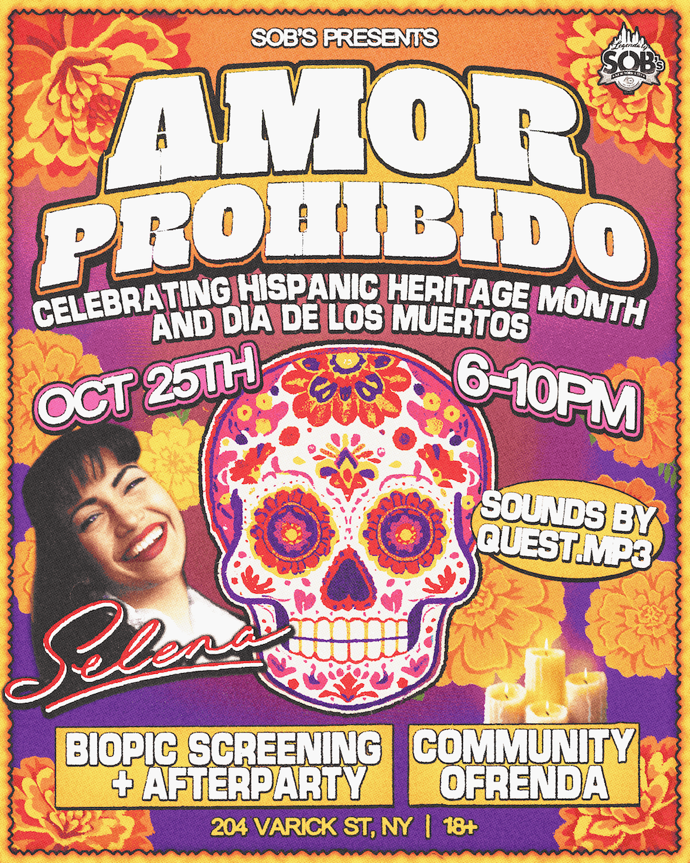 Amor Prohibido: Selena Biopic Screening, DJ Sets, & Community Ofrenda
