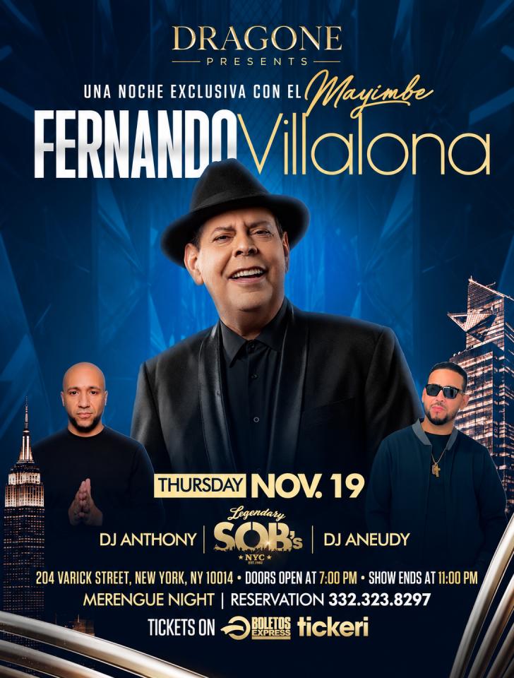 Fernando Villalona at SOB's