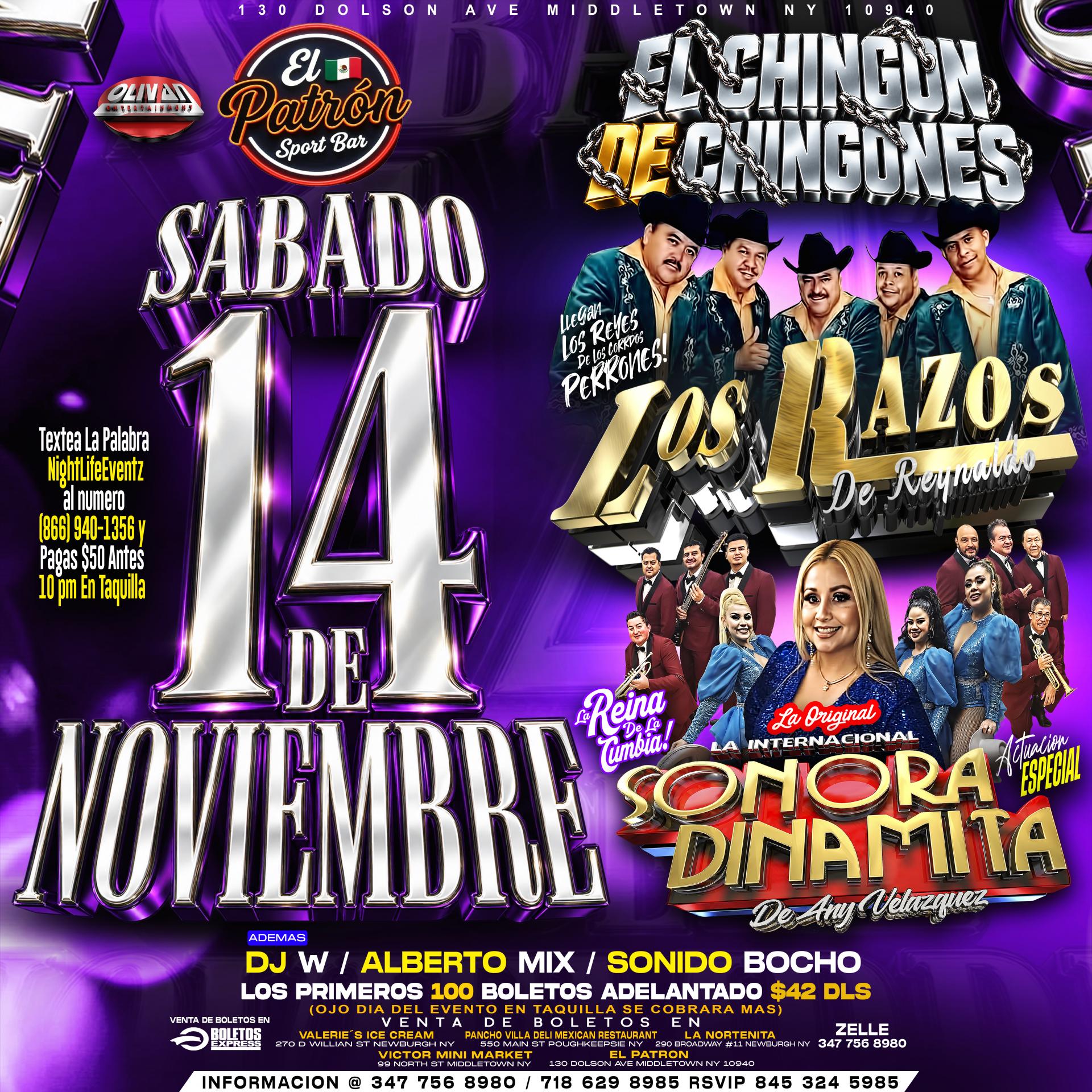 Buy tickets for Los Razos De Reynaldo, Sonora Dinamita Any Velasquez Los Razos De Reynaldo, Sonora Dinamita Any Velasquez